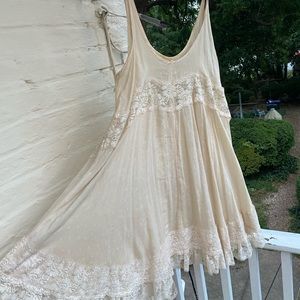 Cream Lace Free People Slip Dress